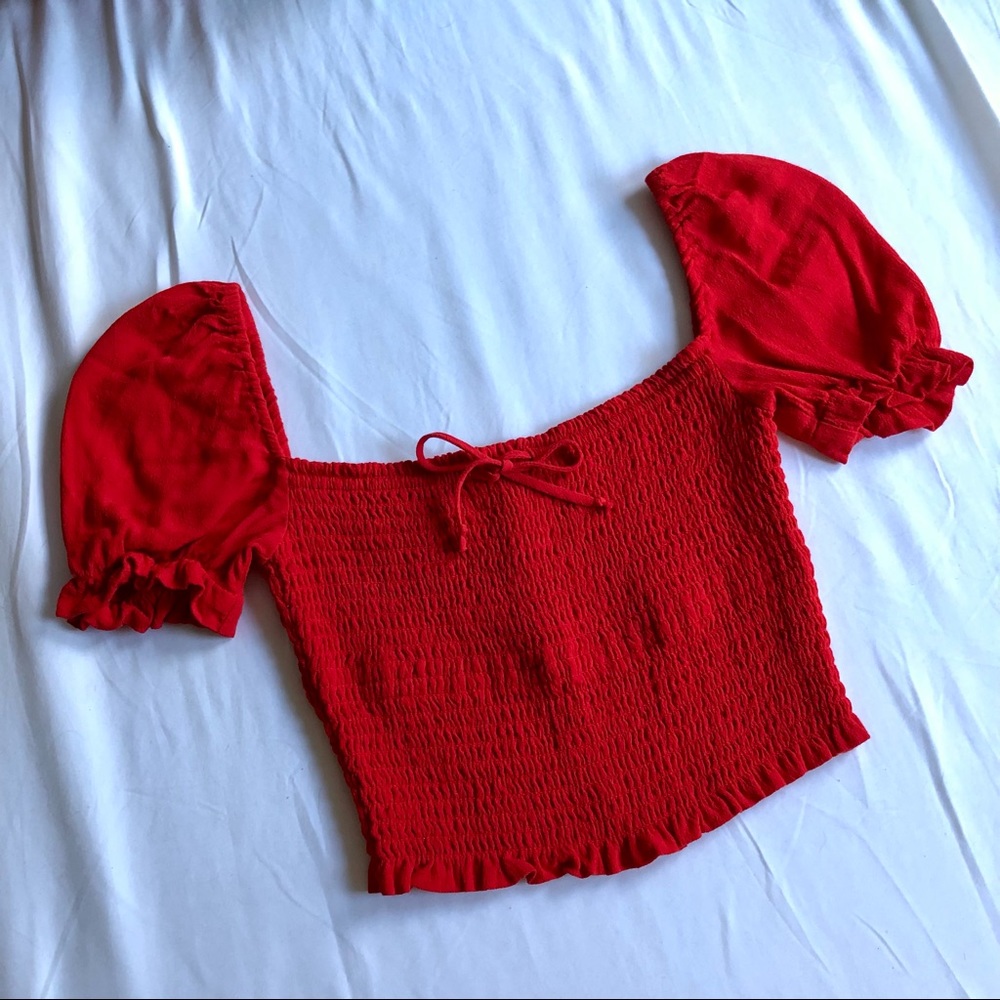 Aritzia Wilfred Smocked Blouse